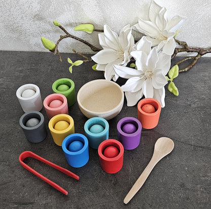 Gioco Montessori "Vasetti dei Colori"