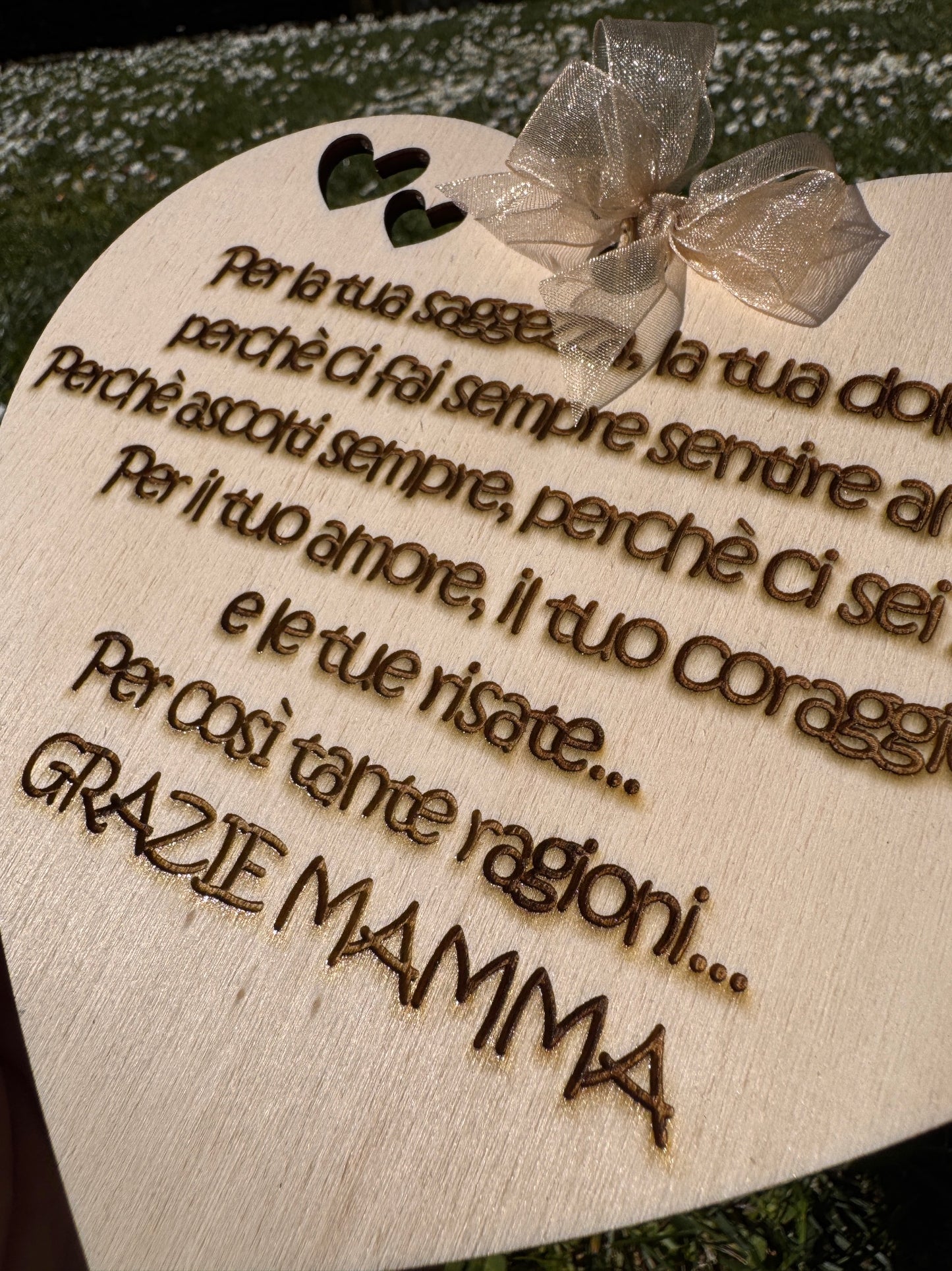 Cuore in Legno Festa della Mamma ❤️