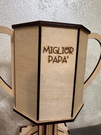 Coppa in Legno “Miglior Papà del Mondo”