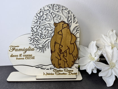 Cuore in Legno con Albero della Vita