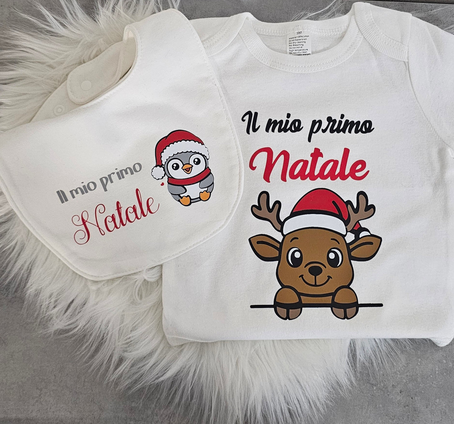 Body e Bavaglino Personalizzati “Il Mio Primo Natale”