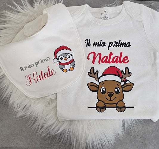 Body e Bavaglino Personalizzati “Il Mio Primo Natale”