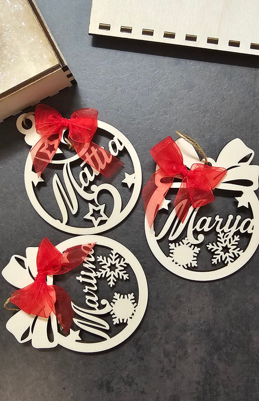 Pallina di Natale in Legno con nome