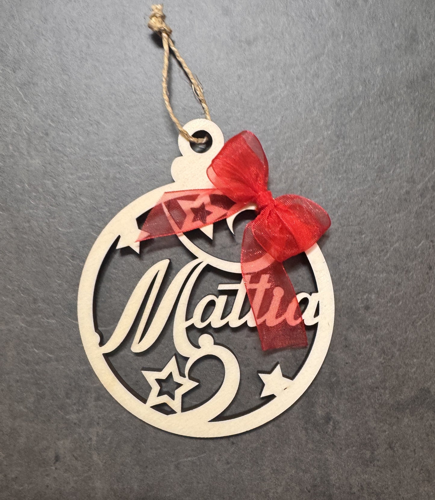 Pallina di Natale in Legno con nome