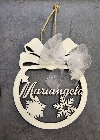 Pallina di Natale in Legno con nome