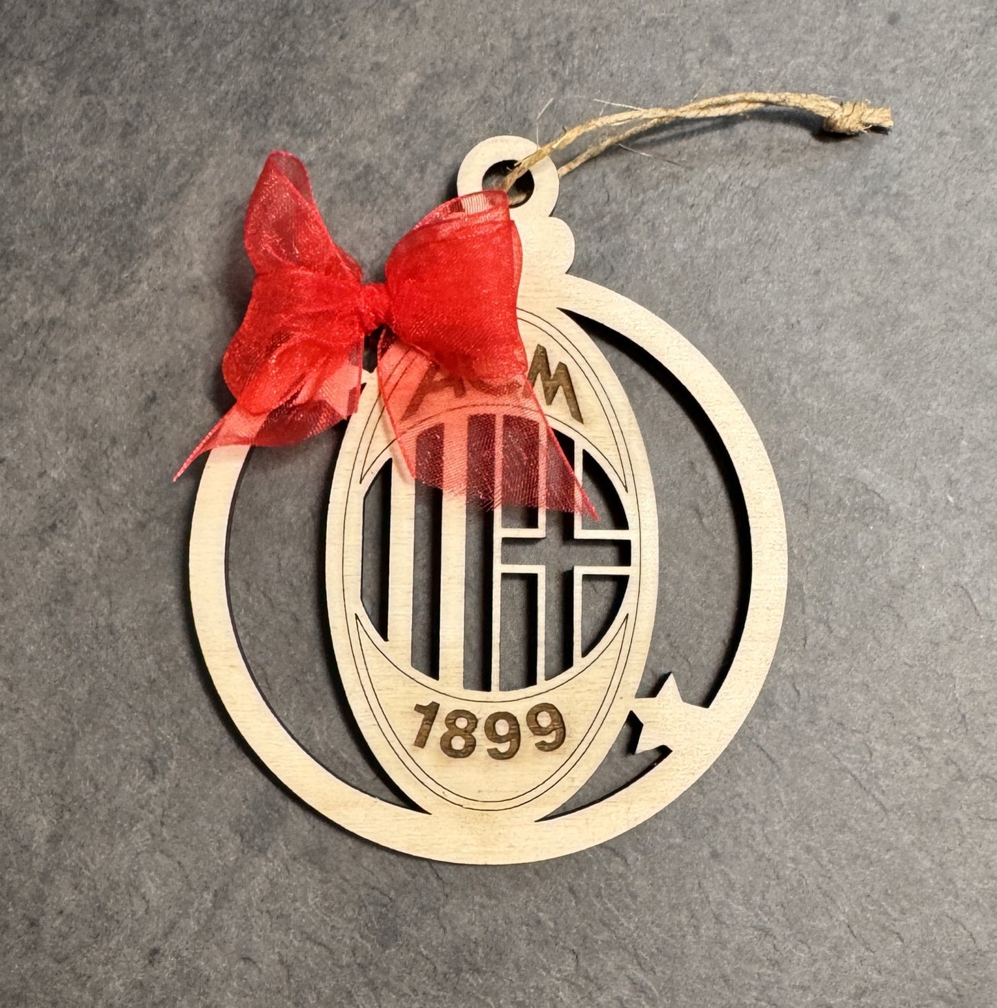 Pallina di Natale in Legno Squadra di Calcio