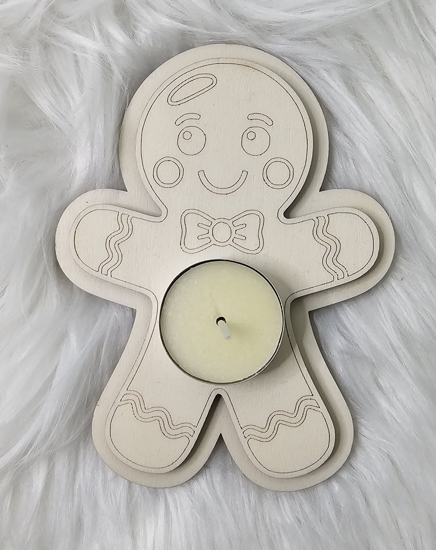 Portacandele Natalizi in Legno