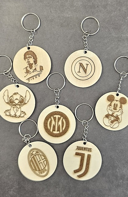 Portachiavi in legno personalizzato con foto