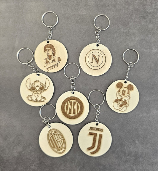 Portachiavi in legno personalizzato con foto