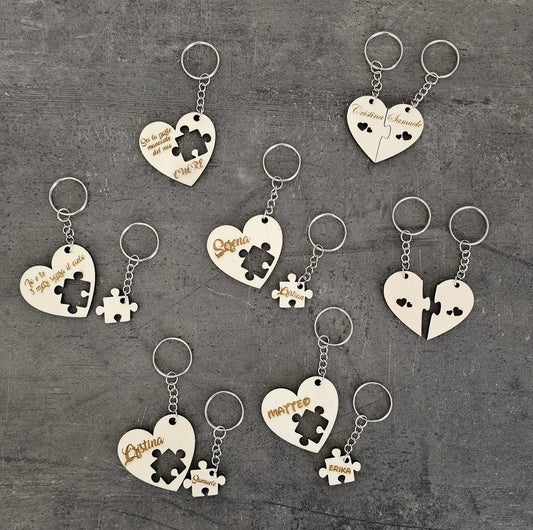 Portachiavi in legno personalizzato con incisione