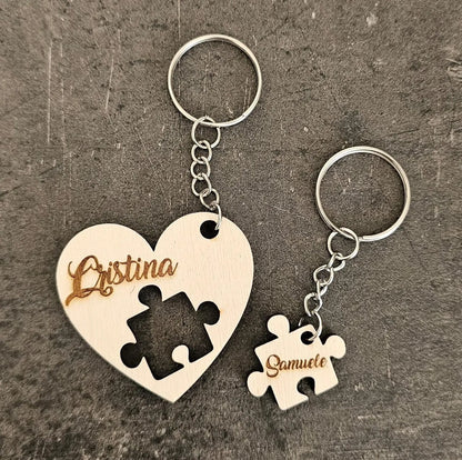 Portachiavi in legno personalizzato con incisione