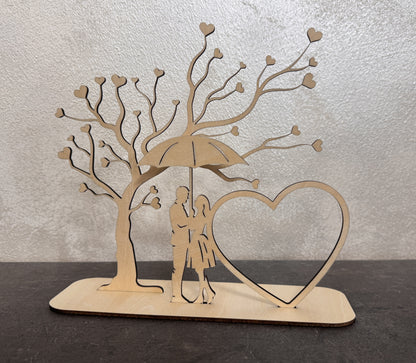 Portafoto in Legno Personalizzato "Love is in the air"