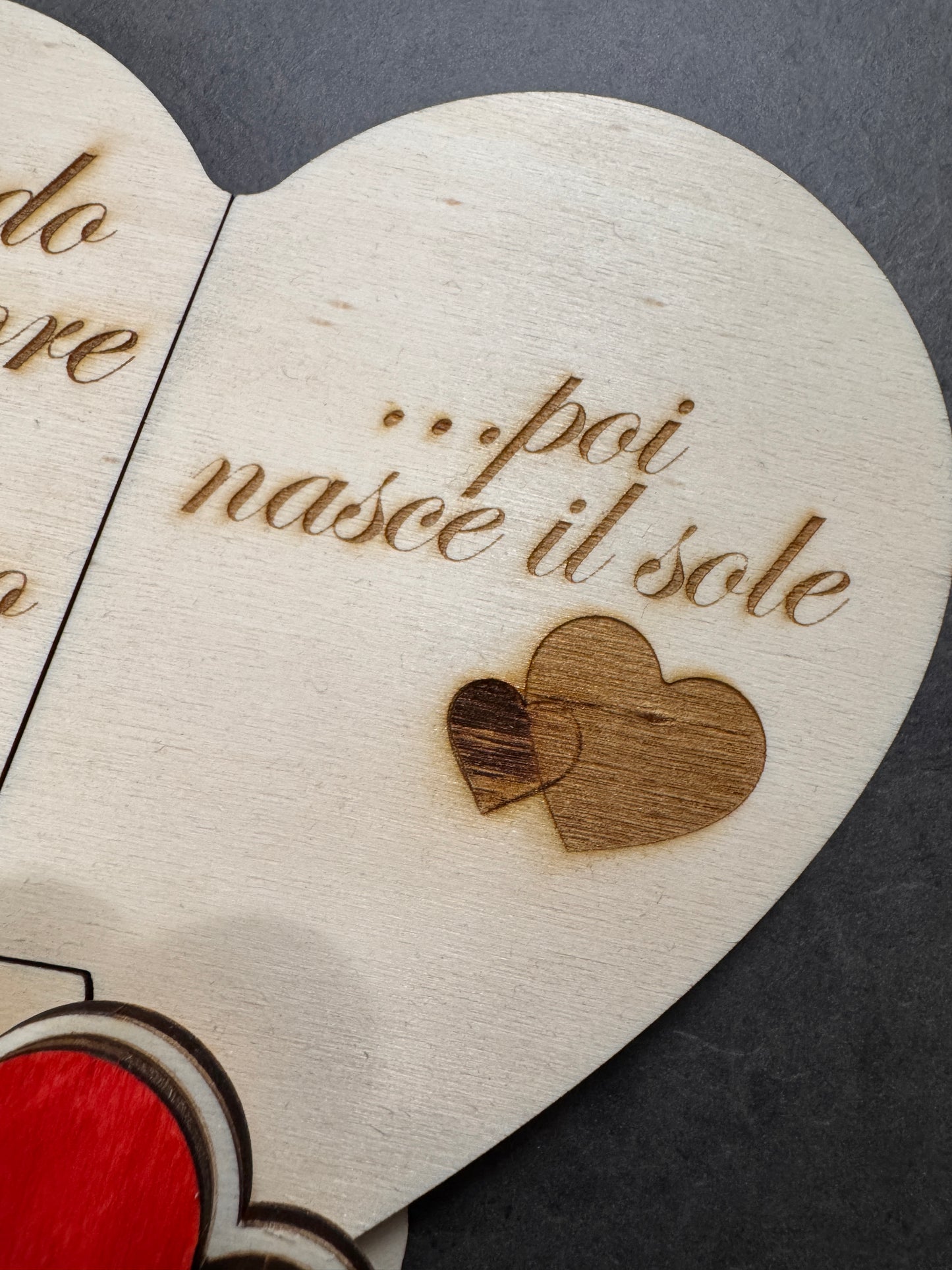 Cuore Personalizzato in legno con Dedica