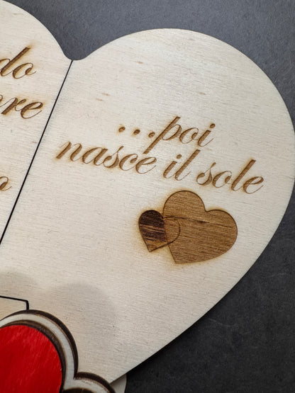 Cuore Personalizzato in legno con Dedica
