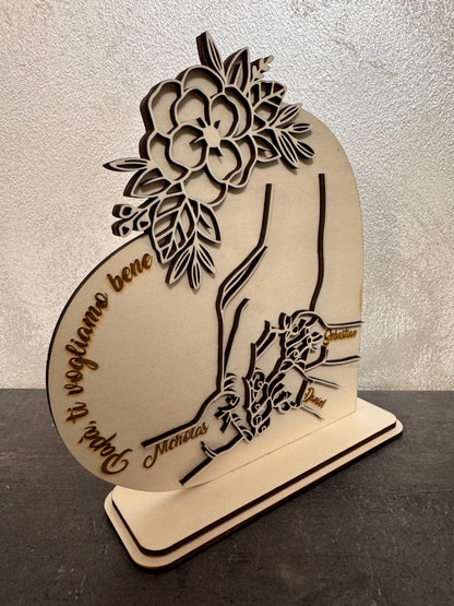 Cuore con Manine Festa del Papà