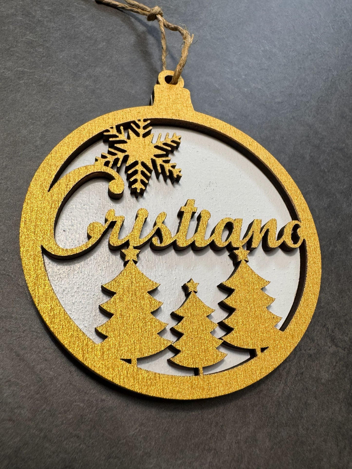 Pallina di Natale in "Special GOLD EDITION" personalizzata con nome