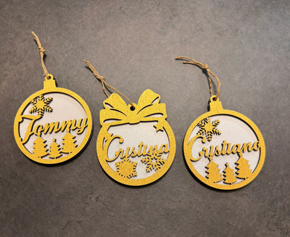 Pallina di Natale in "Special GOLD EDITION" personalizzata con nome