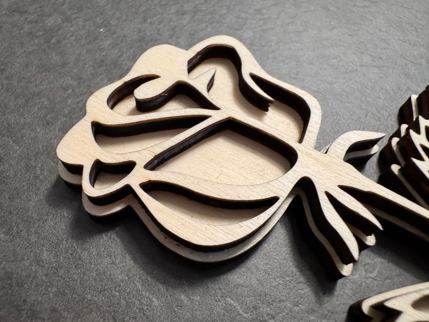 Rosa in Legno Personalizzata con Nome 3D🌹