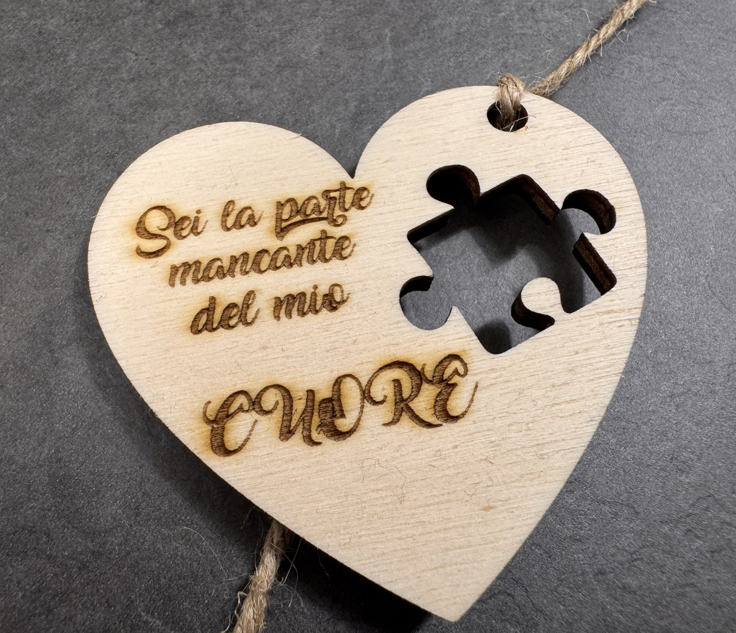 Quadretto in Legno "Love" Personalizzato con Foto Incisa