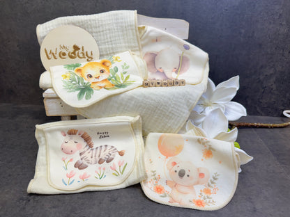 Set 4 panni in mussola di Cotone