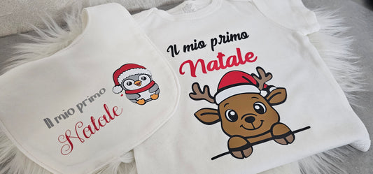 Body e Bavaglino Personalizzati “Il Mio Primo Natale”