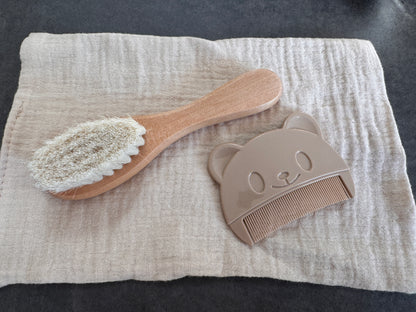 Set Regalo Spazzola e Pettinino Crosta Lattea + Mussola con Nome