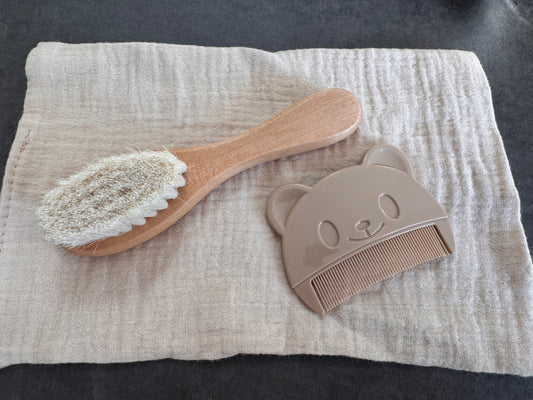 Set Regalo Spazzola e Pettinino Crosta Lattea + Mussola con Nome