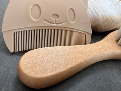 Set Regalo Spazzola e Pettinino Crosta Lattea + Mussola con Nome